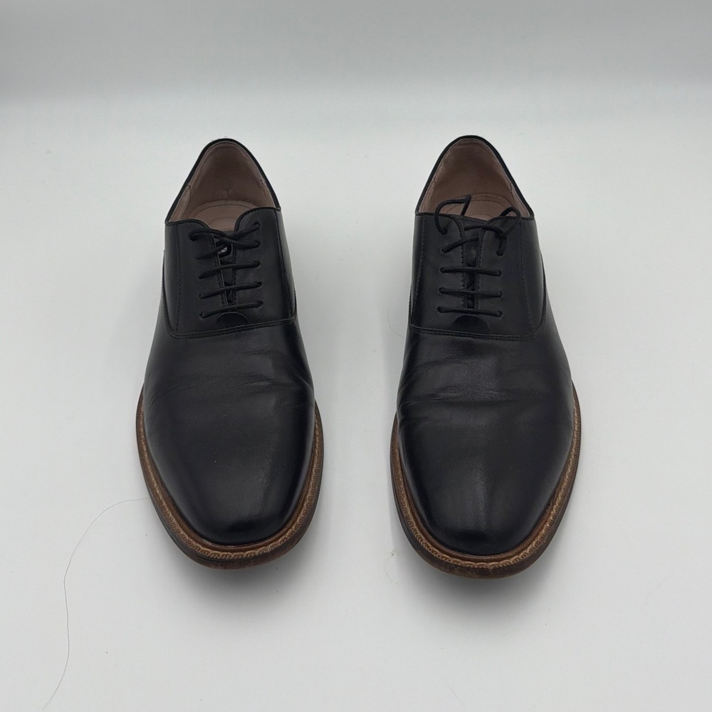 Ashton Grey Men's Dress Shoes Black Size 12 Leather Oxford Lace Up Plain Toe